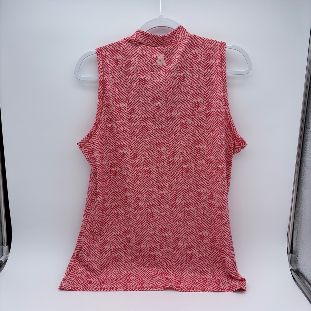 NWT Adidas Womens Size L Color Pure Ruby Ultimate365 Golf Top Sleeveless Mock - Picture 3 of 6